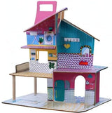 Dřevěný domeček pro panenky Olivia's Little World 360 pro děti, 3,5" panenky a 12 doplňků, vícebarevný TD-13260C