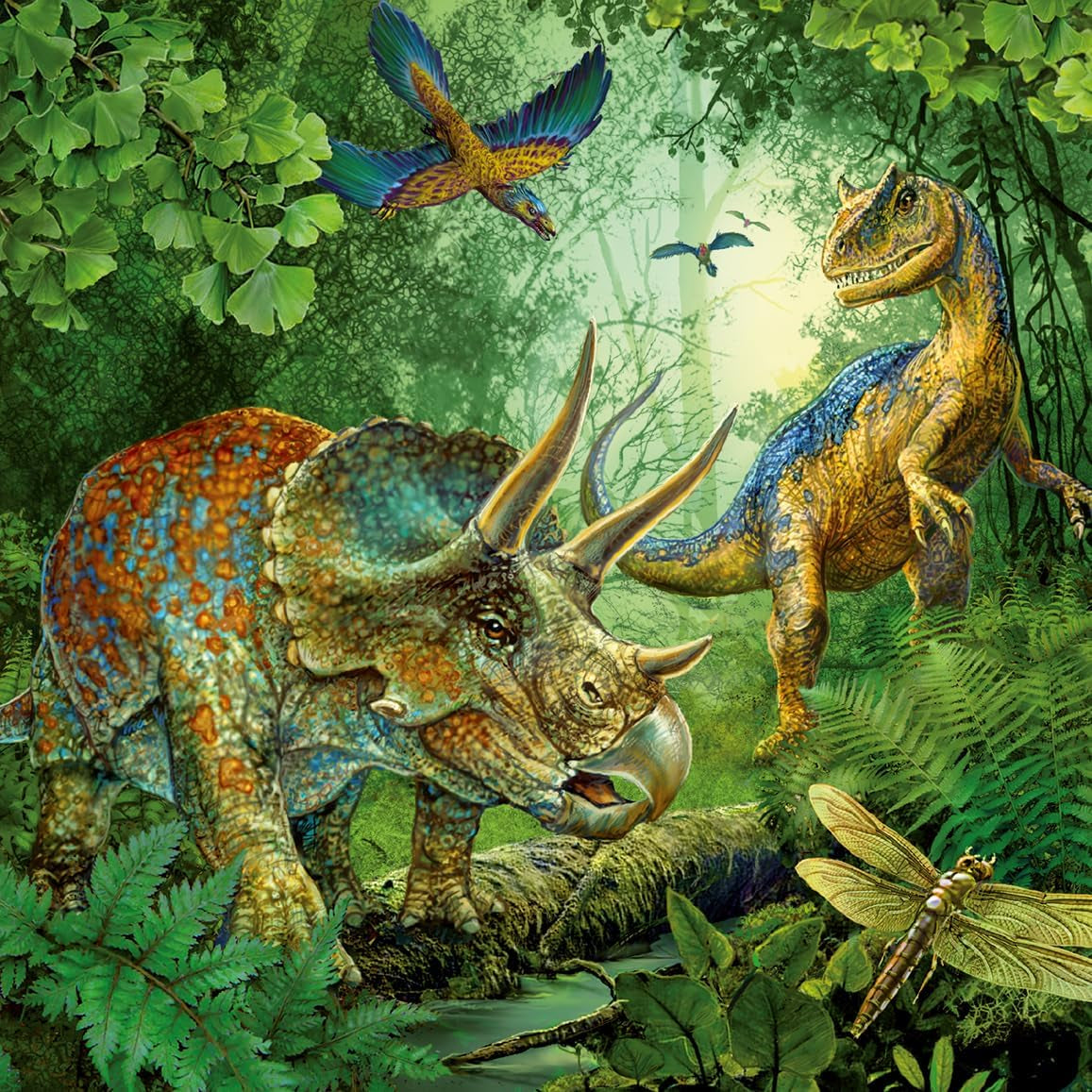 Dětské puzzle Ravensburger - 09317 The Fascination of Dinosaurs - 3x49dílné puzzle pro děti od 5 let Puzzle Naty Shop