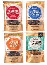 Sada 4 bio kousků - skořicové mandle/skořicové mandle v belgické hořké čokoládě/bez přidaného cukru, bez sladidel/VEGAN & FAIR TRADE / 4 x 85g