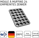 Zenker 6541 Black Metallic 24Er Mini-Muffinform – Antihaftbeschichte Für Perfekte Mini-Muffins, Ø 4,5 cm, ​​Made in Germany Formy a plechy na pečení Naty Shop