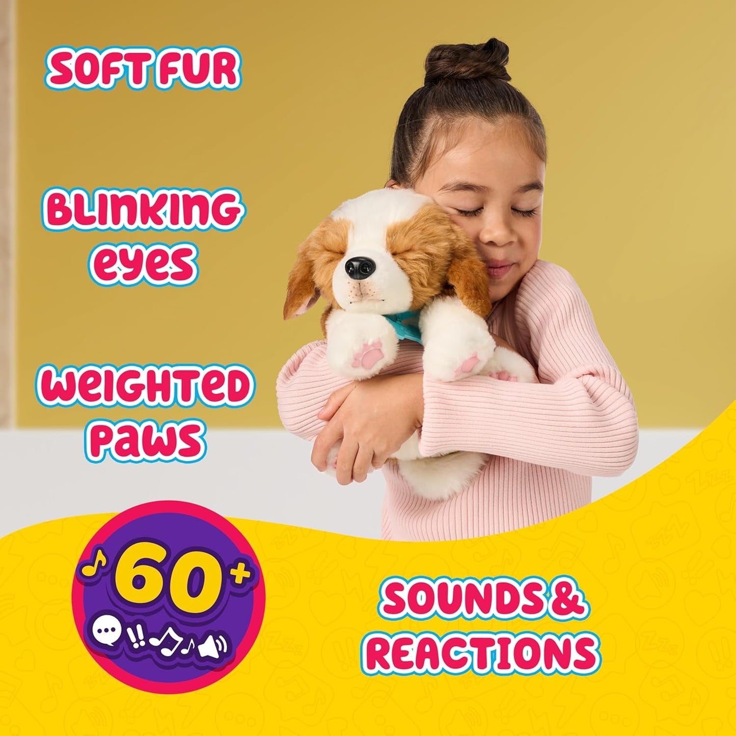 Little Live Pets My Really Real Puppy – Patches; Interaktivní štěně; přes 60 zvuků/reakcí; realistický vzhled; 1 ze 72 variant; hrací set s taškou na přenášení; baterie jsou součástí balení; věk 5+