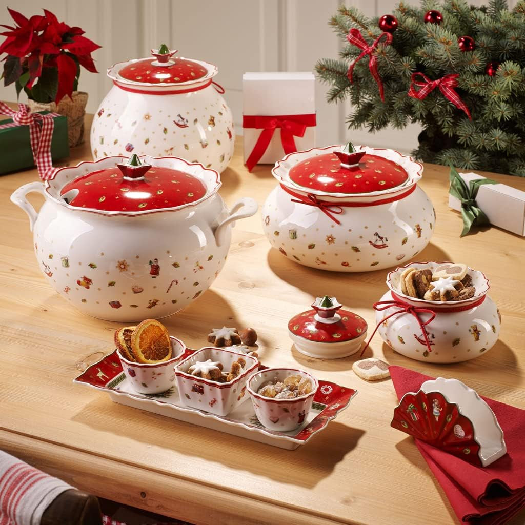 Villeroy & Boch Toy's Delight Terrine, 3 litry, prémiový porcelán, bílá/červená