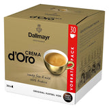 Dallmayr Crema d'Oro, XXL-Vorratsbox (3 x 30 kapslí) & Dallmayr Crema d'Oro Caffè Latte (48 kafé, 48 ks, cremig & ausgefungen) 3er Pack (3 x 16 kapslí)