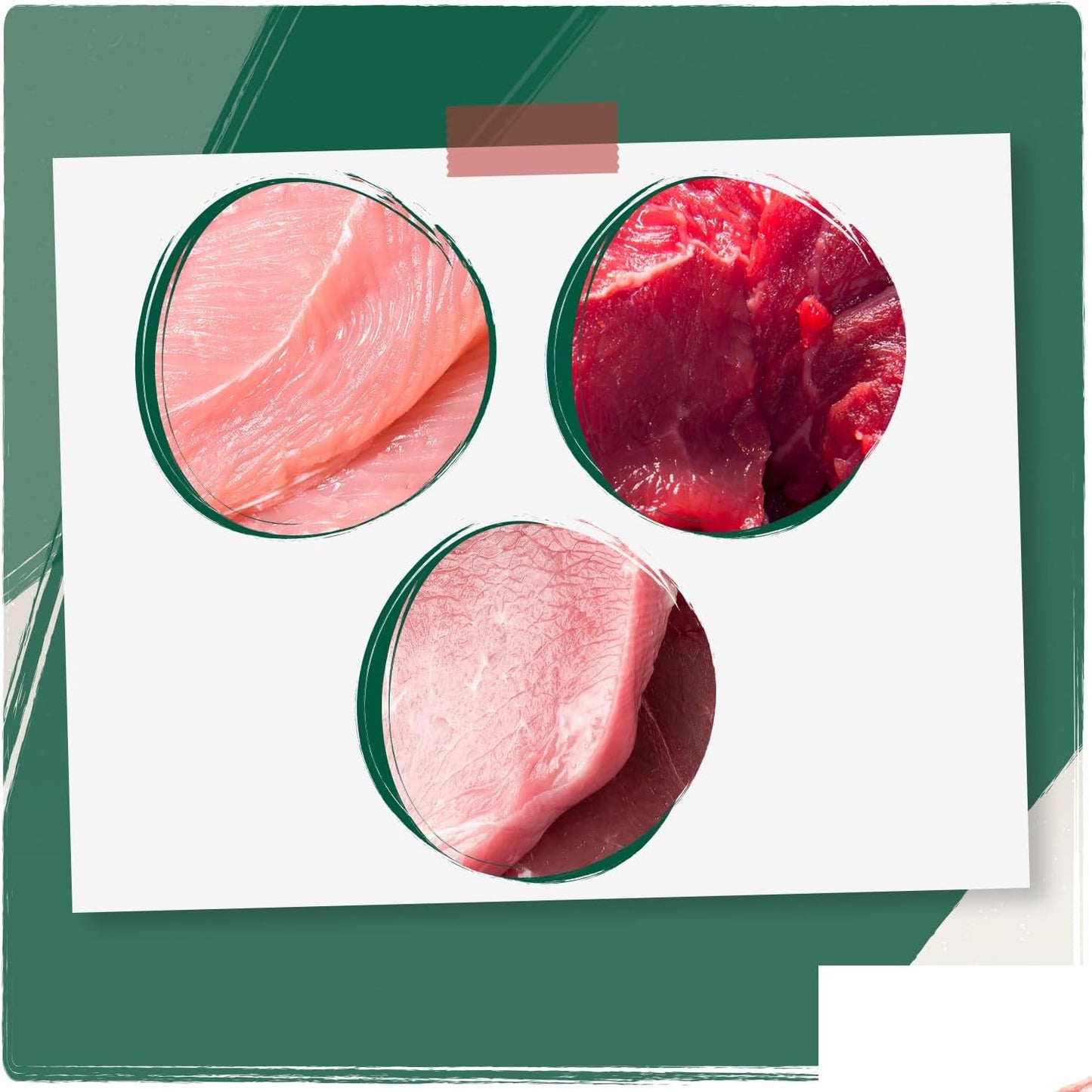Venandi Animal Premium Nassfutter für Katzen, Probierpaket II, Kuře + Králík, Kalb, Turecko, 6 x 400 g, getreidefrei und naturbelassen, 2,4 kg