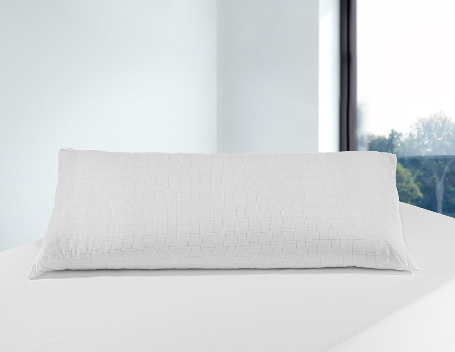 Savel, antistresový polštář s dvojitým povlakem, střední tvrdost, 105 X 40 Cm Naty Shop standardní polštáře Bílá 40X105Cm