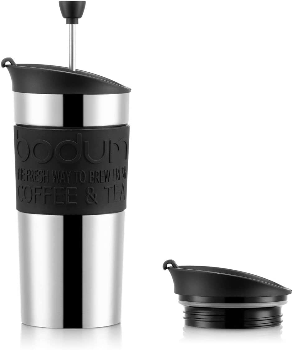 Bodum K11067-01 Cestovní lis Nerezový Černý kávovar s náhradním víkem 350ml