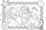 Lisciani - DISNEY Puzzle Ariel - Vytvářejte a vybarvujte scény z vašich oblíbených krabic - od 7 let - VELKÉ PUZZLE s 250 dílky - Podporuje zručnost Puzzle Naty Shop