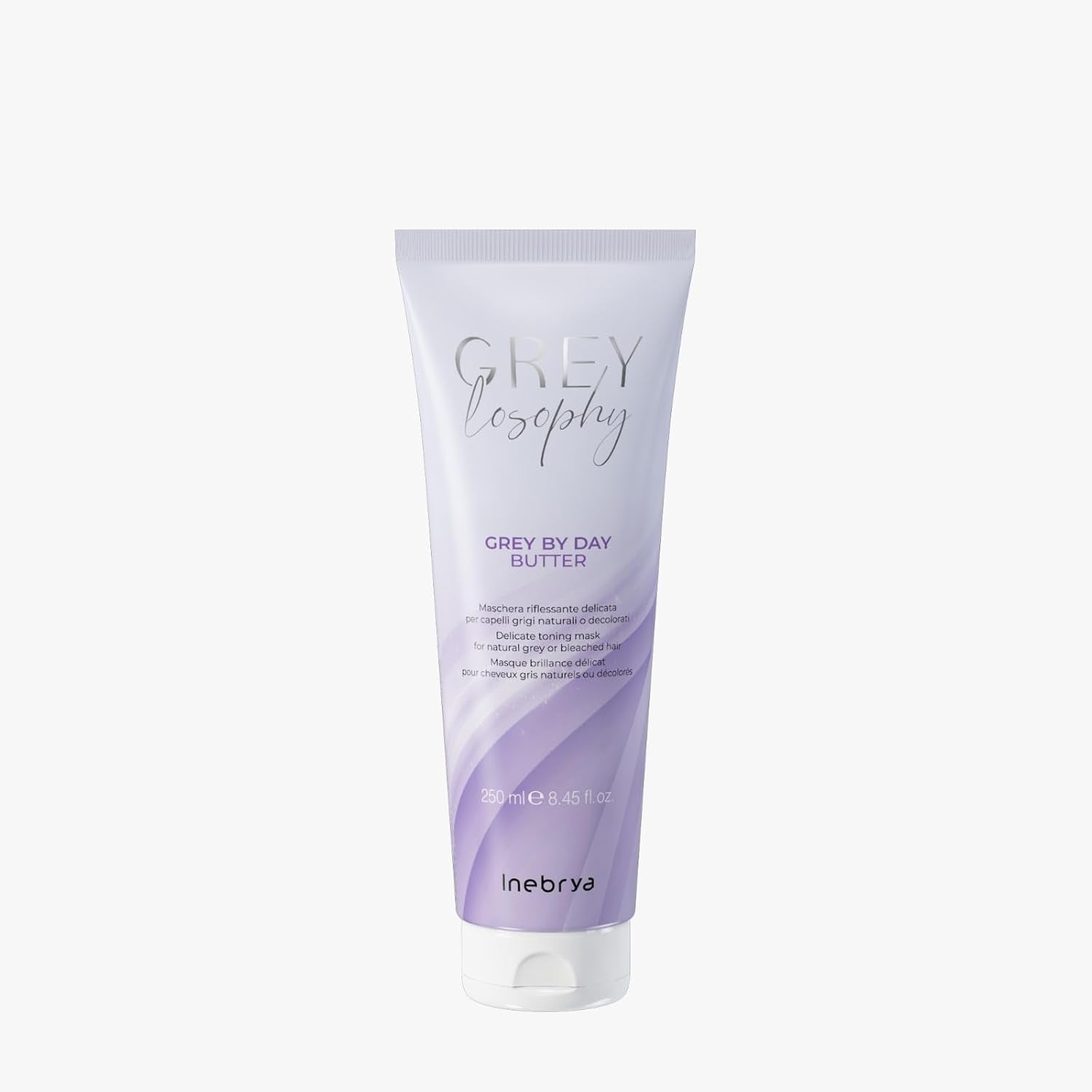 Inebrya Greylosophy Jemná reflexní maska ​​pro přírodní šedou nebo platinovou blond, 250 ml Naty Shop Hair Mask Výchozí název