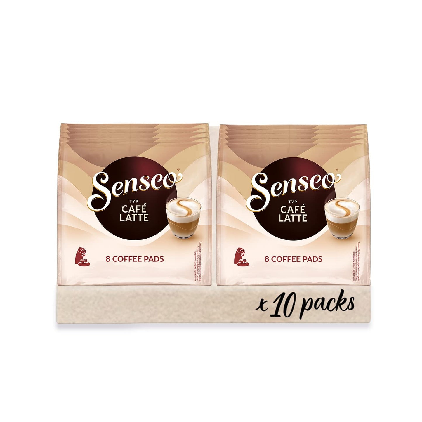 Senseo Pads Café Latte, 10 x 8 Getränke, 80 kaffeepadů