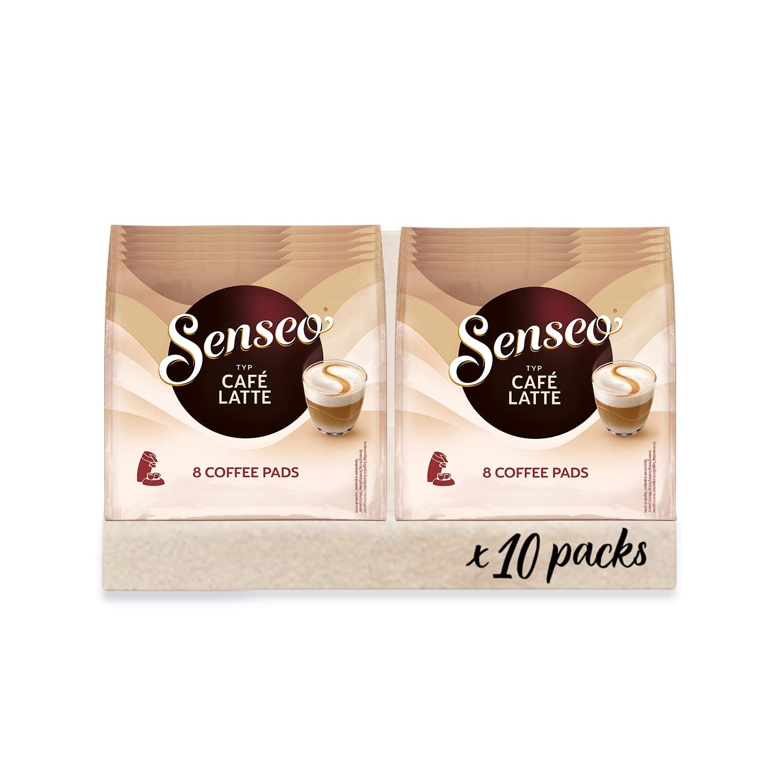 Senseo Pads Café Latte, 10 x 8 Getränke, 80 kaffeepadů