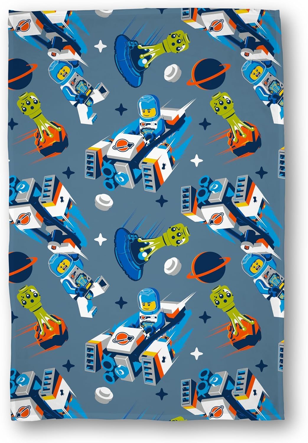 Character World Official Lego® City Fleece deka, super měkká, teplá modrá, design Cityspace, ideální pro ložnice, kempování a spaní, 100 X 150 cm Postele a přikrývky Besuche den Character World-Store Multicolor 100 X 150 cm