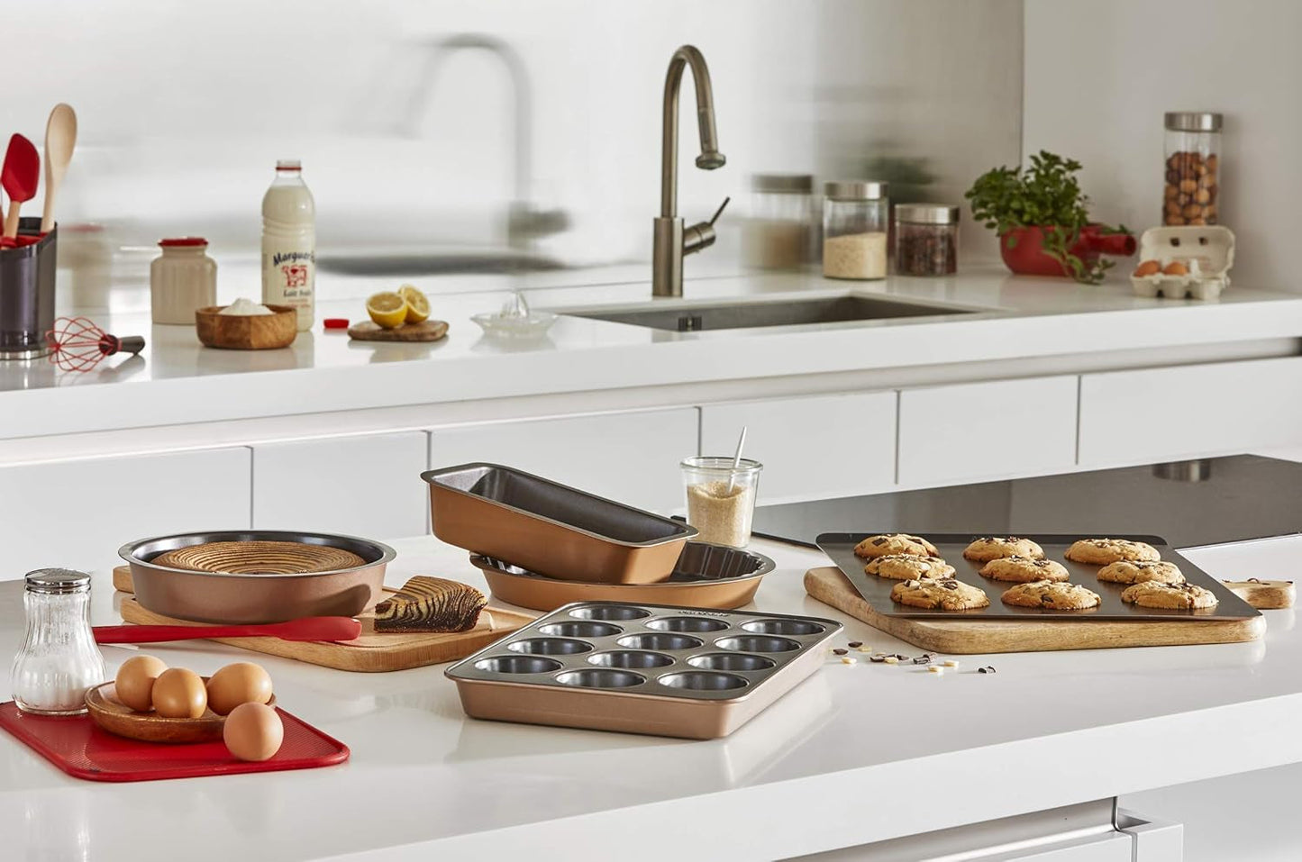 Tefal Airbake J2555014 Muffinform, Antihaftbeschichtung, Karbonstahl, Braun, 29 X 41 Cm Formy a plechy na pečení Naty Shop