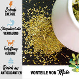 ORIGEENS BIO YERBA MATE s pomeranči 200 G - Ovocný čaj I Bio čaj Yerba Maté nepražený, bez stonků a prachu I Energizující a detoxikační nápoj