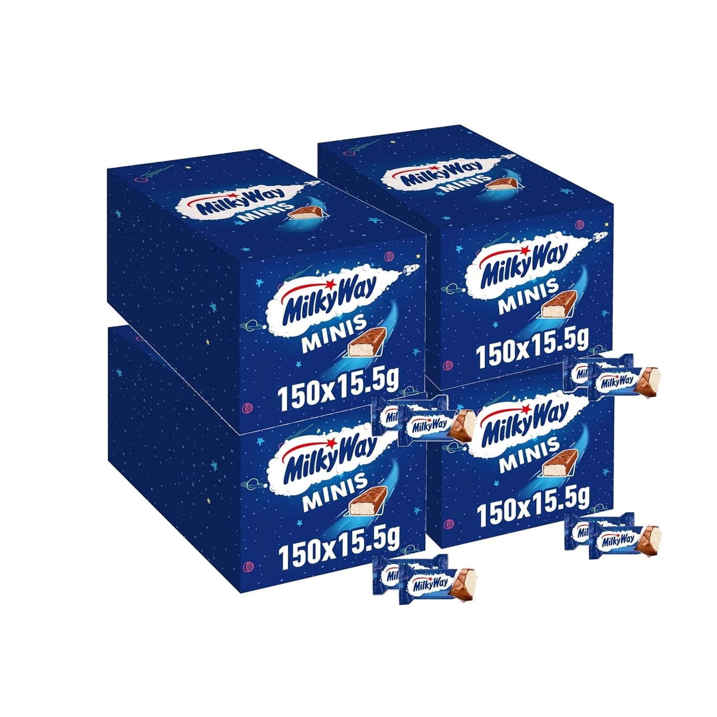 Mini čokoládové tyčinky, hromadné balení čokolády, lehký mléčný krém, 150 x 15,5 g, 2,3 kg