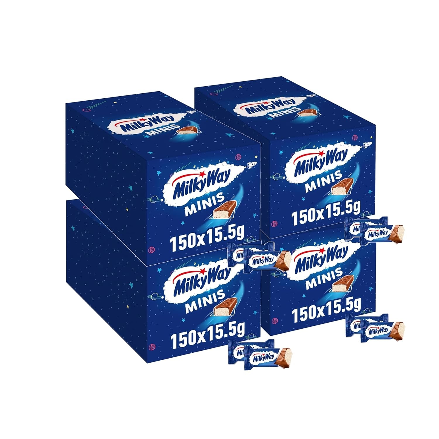Mini čokoládové tyčinky, hromadné balení čokolády, lehký mléčný krém, 150 x 15,5 g, 2,3 kg