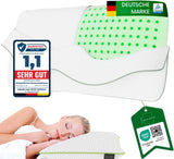Ortopedický polštář na krk pro 80X40, 800X400 Mm, viskoelastický polštář, polštář Visco, polštář, polštář z paměťové pěny, visco pěna, spánek, bílý (710 x 420 x 120 mm) Naty Shop krční ortopedické polštáře 70X10X4