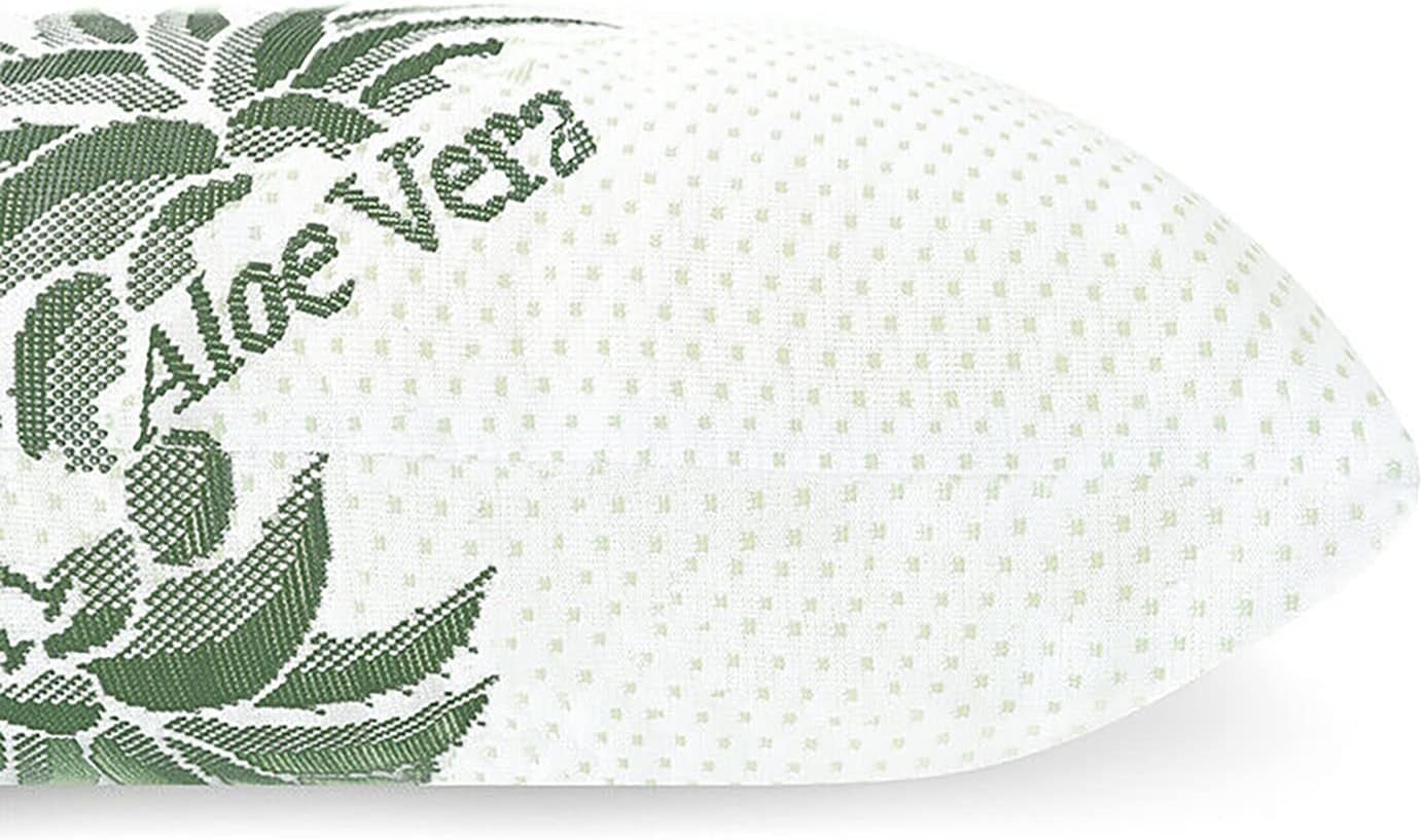 Mister Sandman Ergonomický polštář 40X80, Polštář na krk s povlakem na polštář z Aloe Vera, Polštář Visco Perfektní pro žaludeční spáče, Zádové a boční spáče, Polštář z paměťové pěny Krční ortopedické polštáře Naty Shop 2X Povlak Aloe Vera