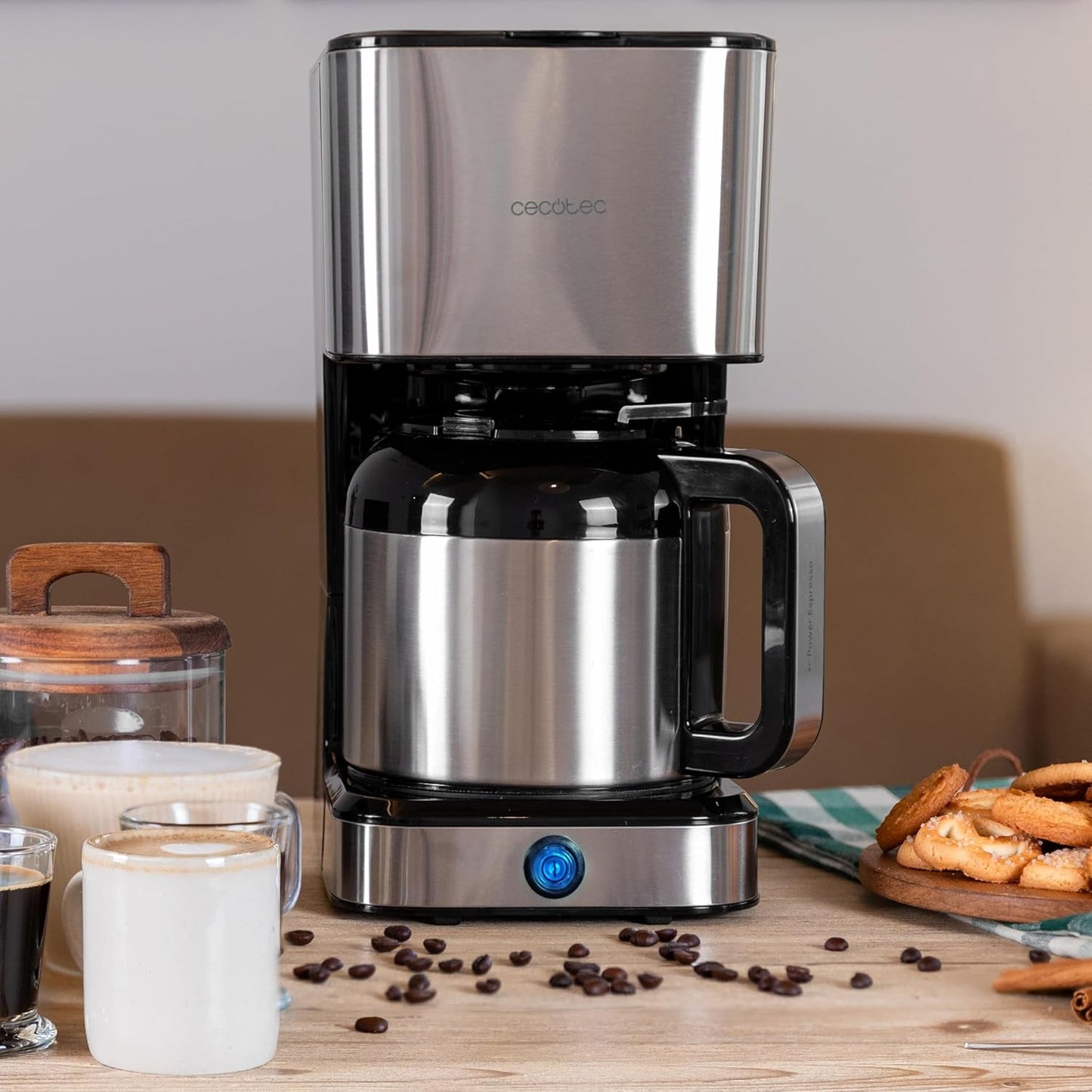 Překapávací kávovar Cecotec Coffee 66 Drop & Thermo, 950 W, 1,2 l, 10 šálků, technologie ExtremeAroma, funkce proti odkapávání, indikátor hladiny vody, opakovaně použitelný hlavní filtr, ochrana proti přehřátí