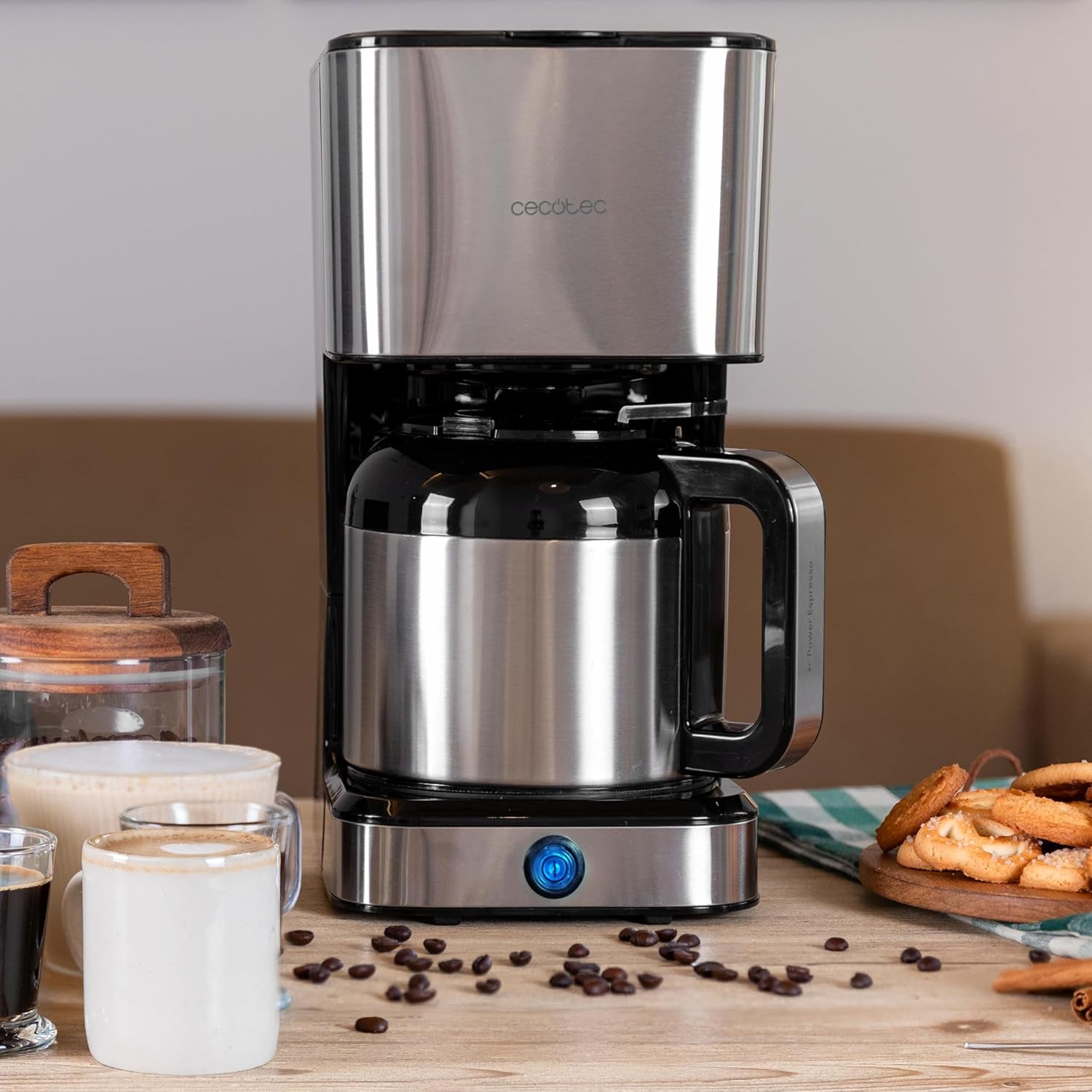 Překapávací kávovar Cecotec Coffee 66 Drop & Thermo, 950 W, 1,2 l, 10 šálků, technologie ExtremeAroma, funkce proti odkapávání, indikátor hladiny vody, opakovaně použitelný hlavní filtr, ochrana proti přehřátí