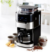 Kávovar DOMO DO721K "Grind and Brew" - Funkce Bean-to-Cup - LCD displej - Pro mletou kávu nebo celá zrna - 1,5 l