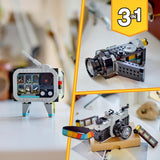 LEGO Creator 3v1 retro hračka s fotoaparátem, videokamera, televizor, dětské dekorace na stůl nebo doplňky do ložnice, fotografické dárky pro dívky a chlapce 8 let 31147 Stavebnice Besuche den LEGO-Store