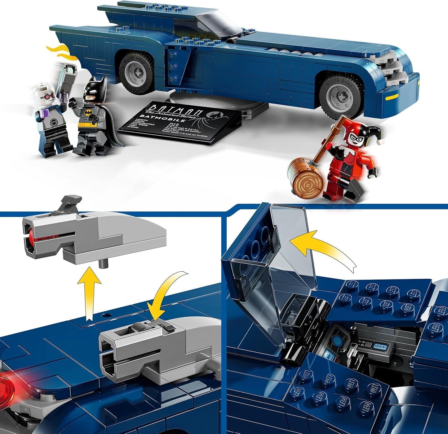 LEGO DC Batman: Batman v Batmobilu vs. Harley Quinn a Mr Freeze Kreslené autíčko pro děti Dárek pro chlapce a dívky 8 let 76274 Stavebnice Besuche den LEGO-Store