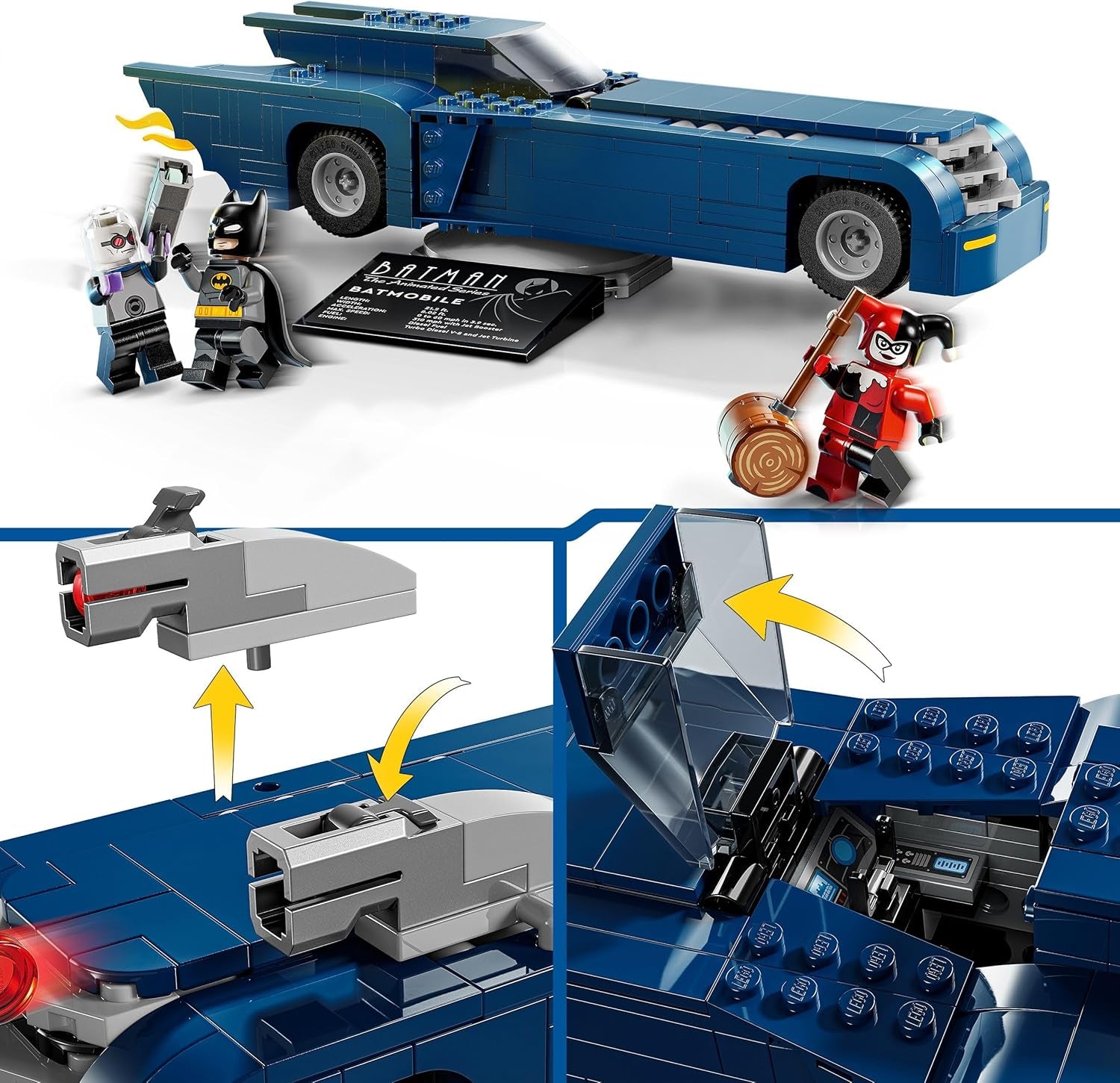 LEGO DC Batman: Batman v Batmobilu vs. Harley Quinn a Mr Freeze Kreslené autíčko pro děti Dárek pro chlapce a dívky 8 let 76274 Stavebnice Besuche den LEGO-Store