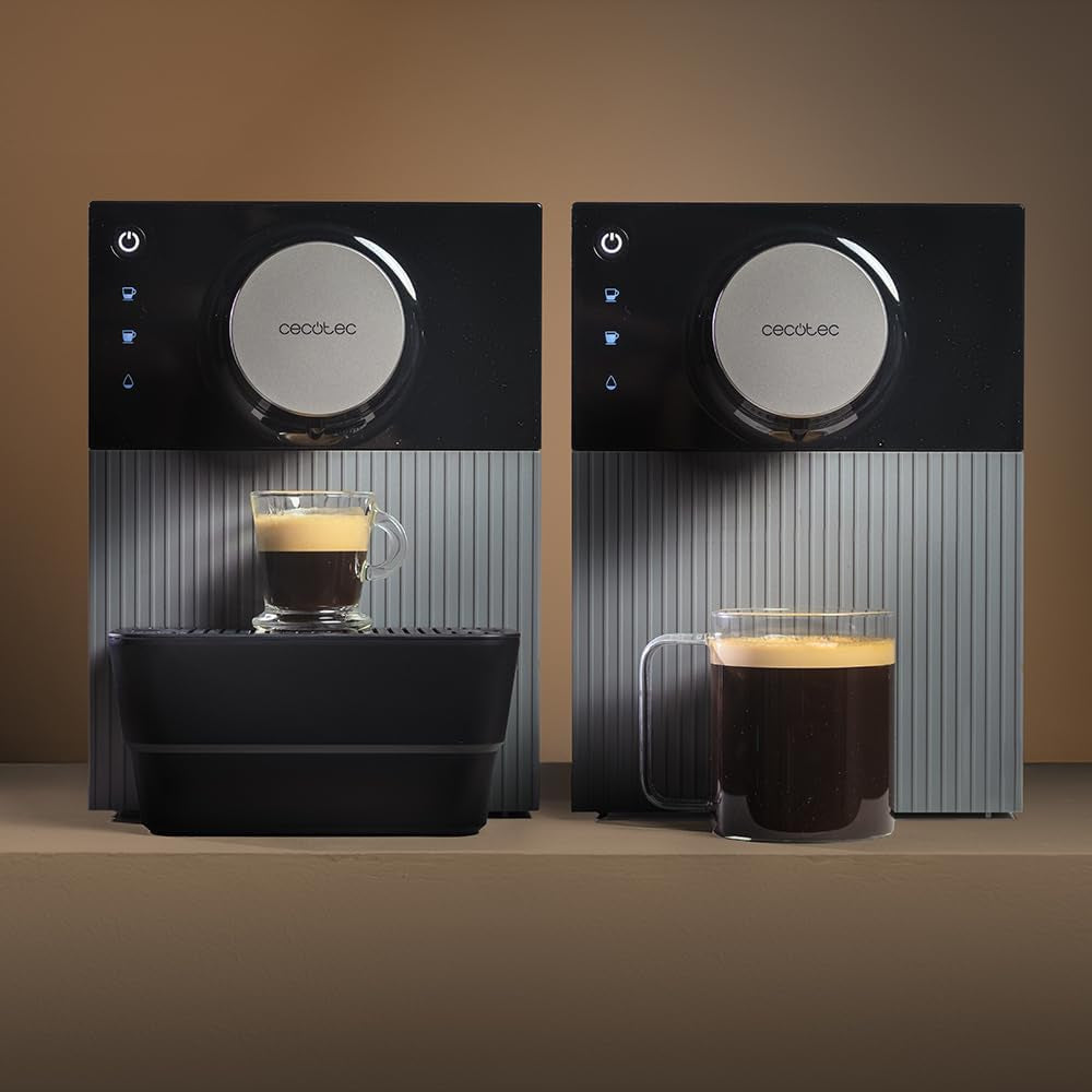 Kompaktní espresso Cecotec Cremmaet Cube, 1350 W, lisovací systém 10 g, předinfuzní systém, 19 bar, systém termobloku, 5 nastavení mletí, dotykový ovládací panel