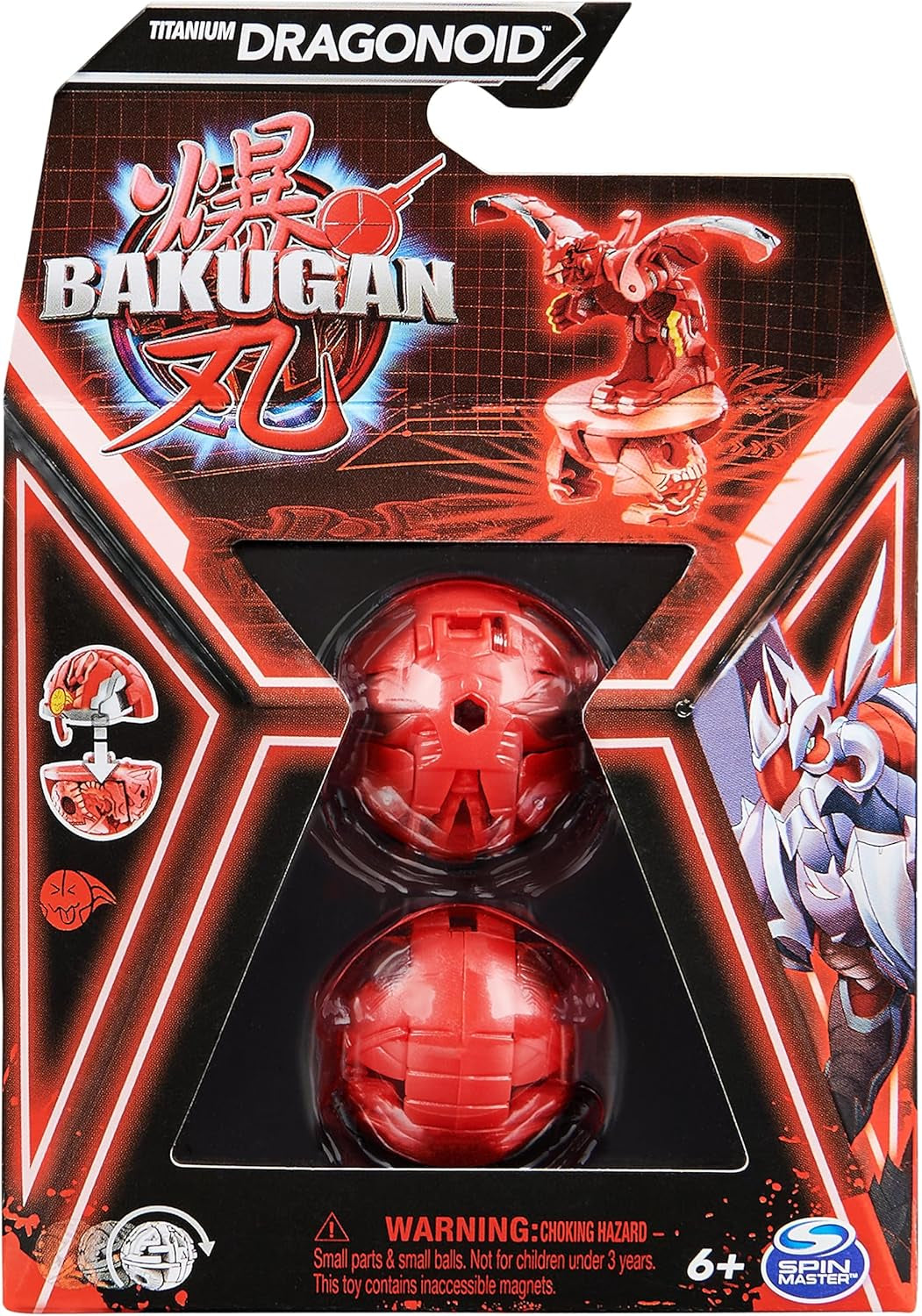 Bakugan 3.0 Core Ball 1-pack, přizpůsobitelná akční figurka se sběratelskou kartou postavy, různé varianty, akční figurky pro děti od 6 let Naty Shop