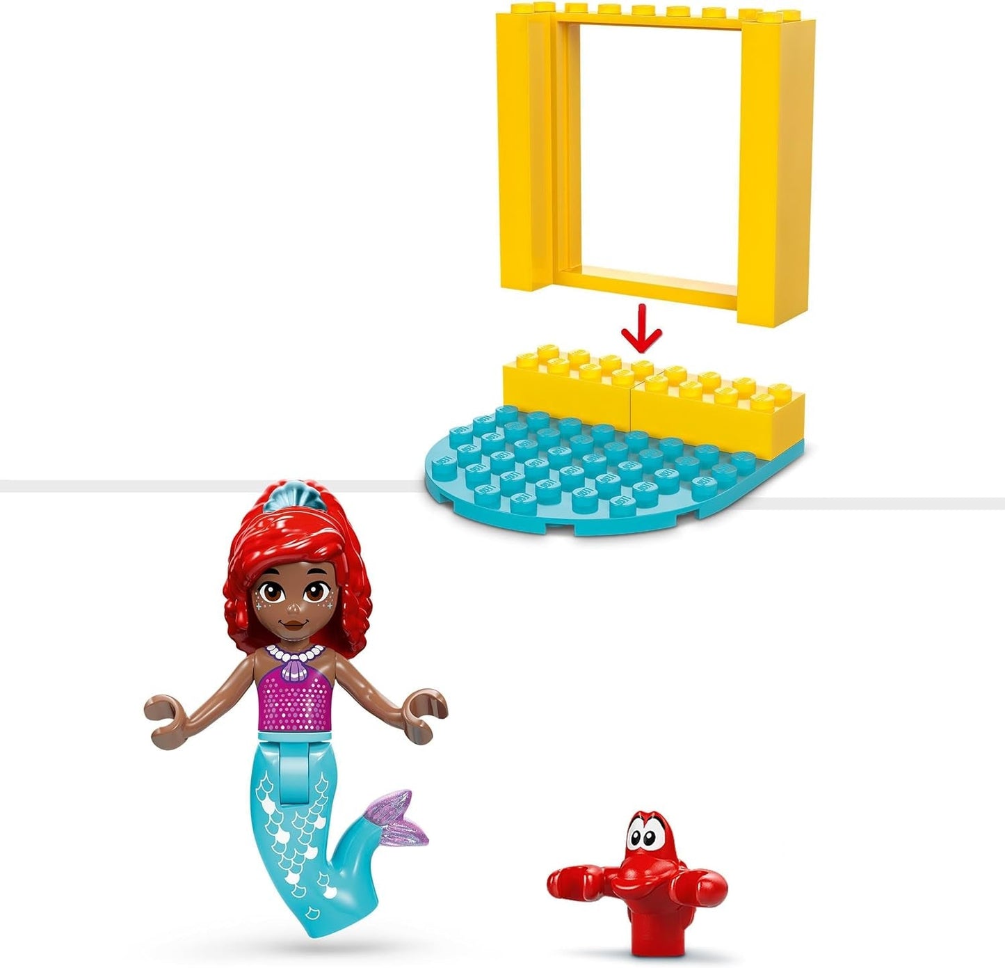 LEGO Ç€ Disney Princezna Arielle je hudební hračka na stavění jeviště pro děti se 2 figurkami, nápad na dárek pro dívky a chlapce od 4 let a fanoušky televizních seriálů, dětská hračka 43235 Stavebnice Beuche den LEGO-Store