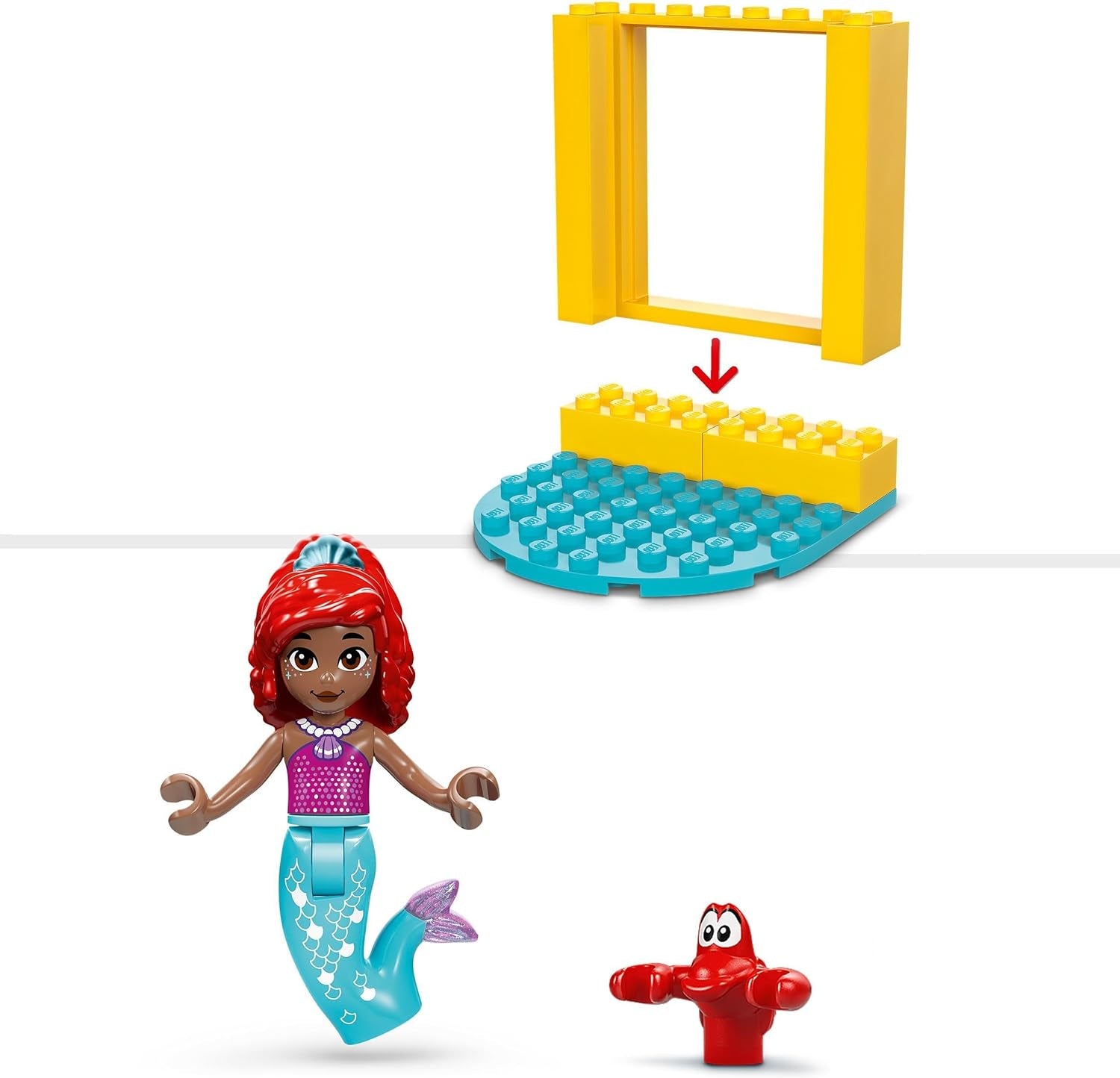 LEGO Ç€ Disney Princezna Arielle je hudební hračka na stavění jeviště pro děti se 2 figurkami, nápad na dárek pro dívky a chlapce od 4 let a fanoušky televizních seriálů, dětská hračka 43235 Stavebnice Beuche den LEGO-Store