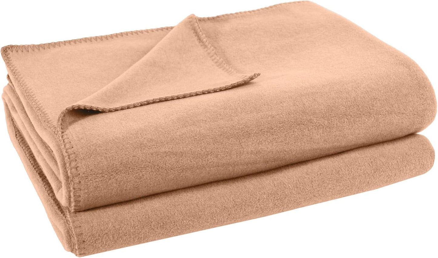 Deka Zoeppritz v barvě: Červená, Vyrobeno z 65% Polyester, 35% Viskóza, Rozměr: 160X200 Cm, 103291-235-160X200 Postele a deky Zoeppritz od roku 1828 040 Písek 110X150 Cm
