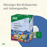 Salus - Čaj Krafttier - The Quiet Cat - 1X 15 filtračních sáčků (28,5 g) - Mátový bylinný čaj s Ashwagandhou - BIO