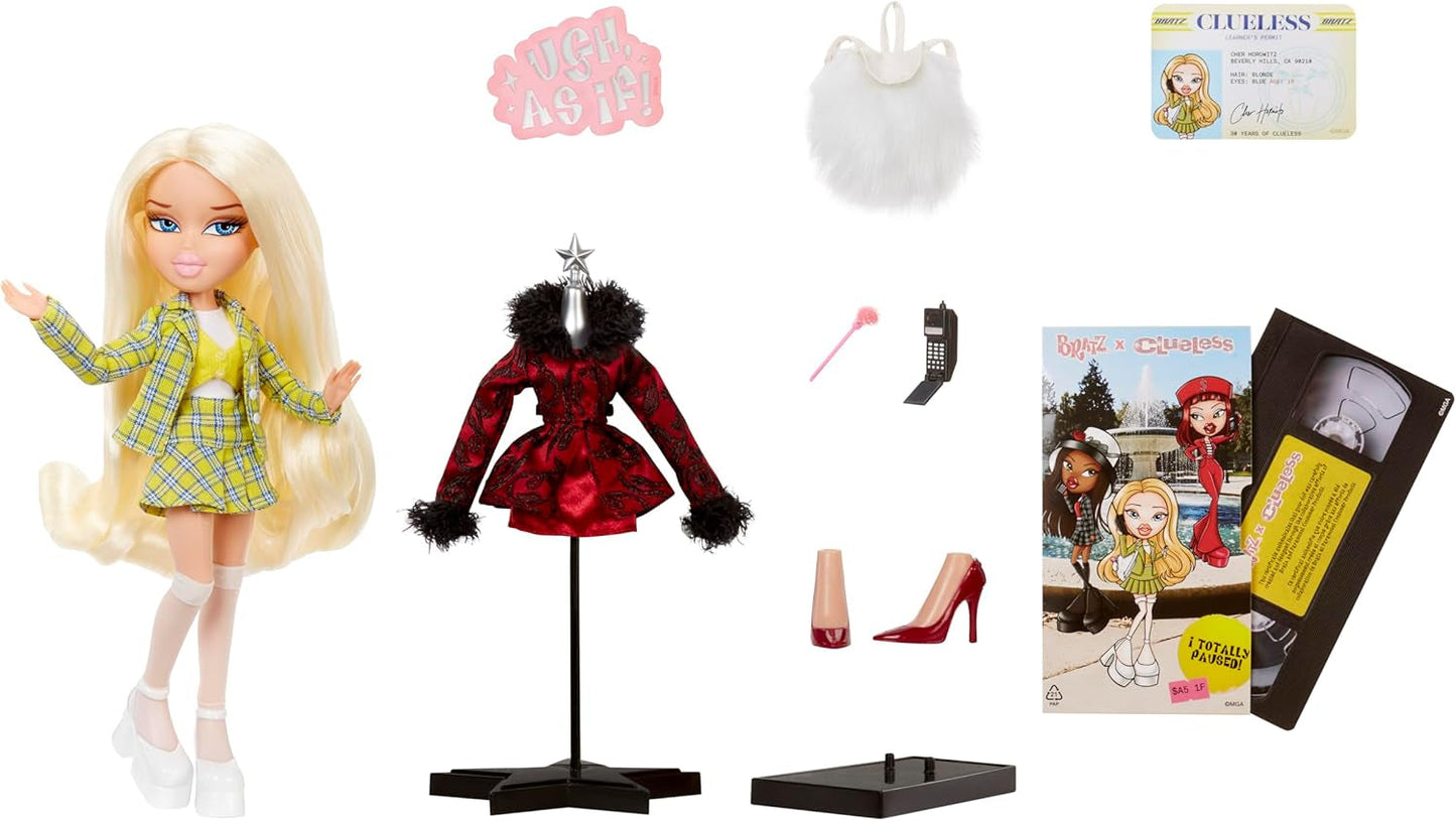 Bratz Clueless Cher Doll – Sběratelská filmová panenka se skutečnými outfity a doplňky