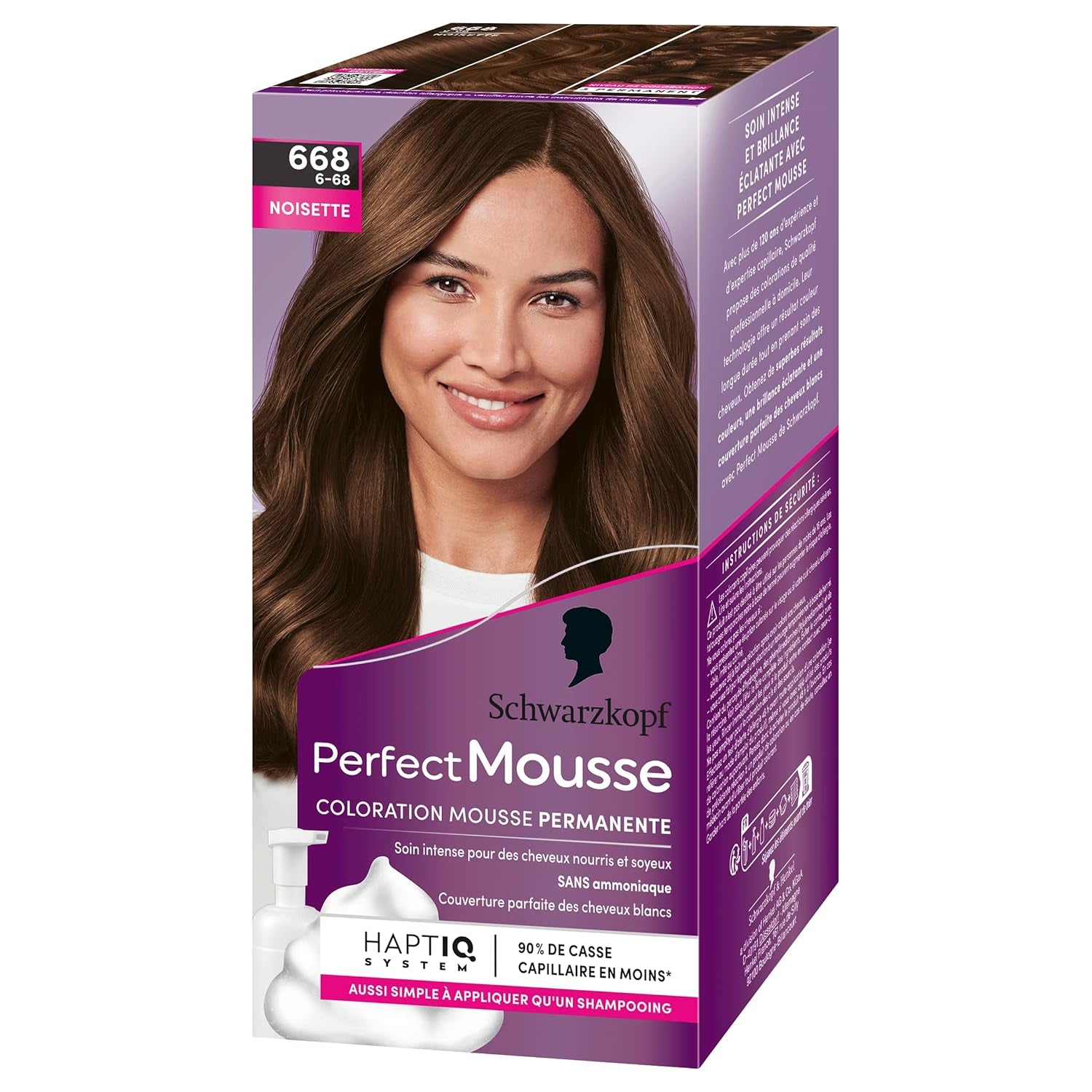Permanentní barvicí pěna Perfect Mousse, 668 Haselnuss Hair Dye Naty Shop Výchozí název