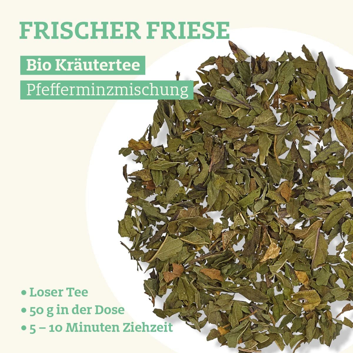 Pijte více čaje FRISCHER FRIESE - Bio bylinný čaj | Mátová směs | Bio mátový čaj | Sypaný čaj v krabičce na čaj | Dárek I 50G
