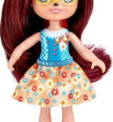 Enchantimals HCF81 - Felicity Fox a její sestřička (cca 15cm a cca 10cm) a 2 figurky zvířátek, odepínací sukně a doplňky, skvělý dárek pro děti od 3 let