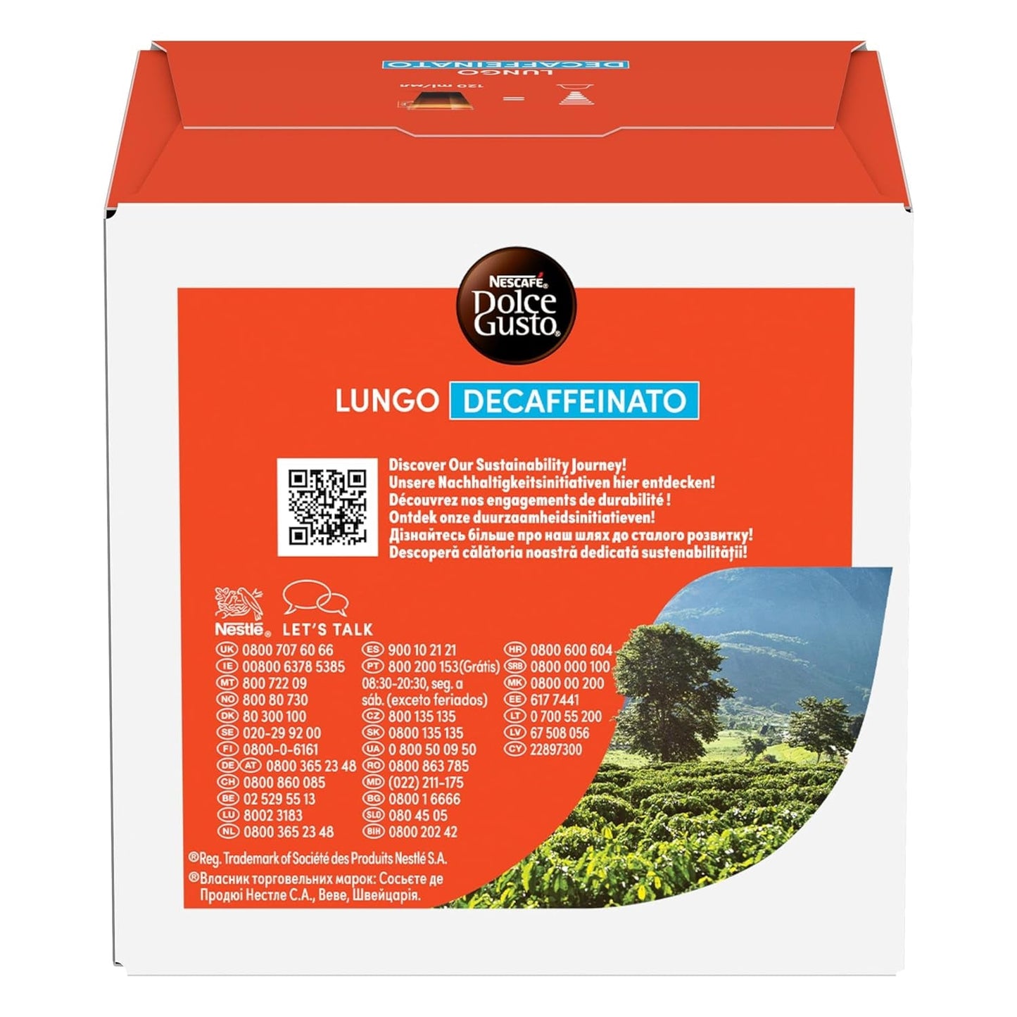 NESCAFÉ DOLCE GUSTO Lungo Decaffeinato kávové kapsle 3er Pack (3 x 16 kapslí)