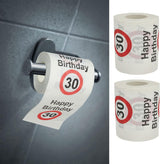 Sada 4ks toaletních papírů "Happy 40th birthday" │40th birthday 24 metrů 2-látky 180Gr/Qm │ Toaletní papír motiv toaletní papír (4 X toaletní papír 40)