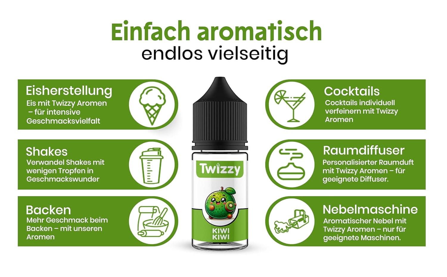 Twizzy koncentrované aroma kiwi, 30 ml Aromas Naty Shop
