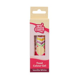 Potravinářské barvivo Funcakes White Vanilla Gel: Vysoce koncentrované potravinářské barvivo na těsto, krém, fondán, marcipán, pečivo, lehké dávkování, jednotlivé kapky pro vytvoření zářivých barev, Halal, 30 g