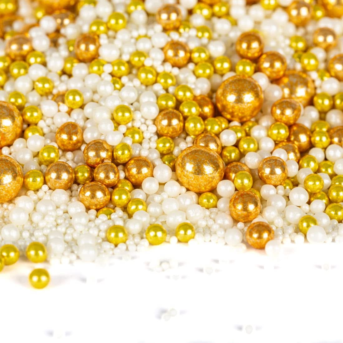 Super Streusel Gold Glimmer s vánoční tématikou, 180 gramů Sprinkles Naty Shop