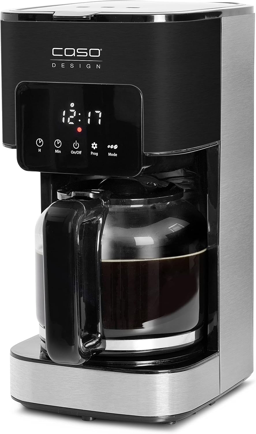 Espresso kávovar CASO Coffee Taste and Style s permanentním filtrem, 1,5 l, optimální teplota spařování 92-96 °C, systém proti odkapávání, optimalizovaná spařovací hlava, nerez, 12 šálků