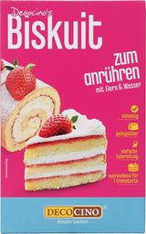 DECOCINO Biscuit Backmischung (250 G) – Einfache Zubereitung – Gelingsicher – Zum Backen Von Luftigen Biskuitböden, Creme-Torten, Biskuitrollen Uvm. Výchozí název obchodu Naty