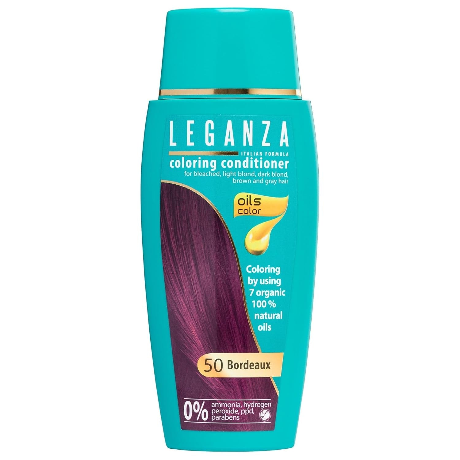 Leganza Natural Balm Hair Dye Color 71 Café Latte | Barva na vlasy bez amoniaku | Obohaceno o 7 přírodních olejů | 150 ml Naty Shop 50 Bordeaux barva na vlasy