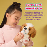 Little Live Pets My Really Real Puppy – Patches; Interaktivní štěně; přes 60 zvuků/reakcí; realistický vzhled; 1 ze 72 variant; hrací set s taškou na přenášení; baterie jsou součástí balení; věk 5+
