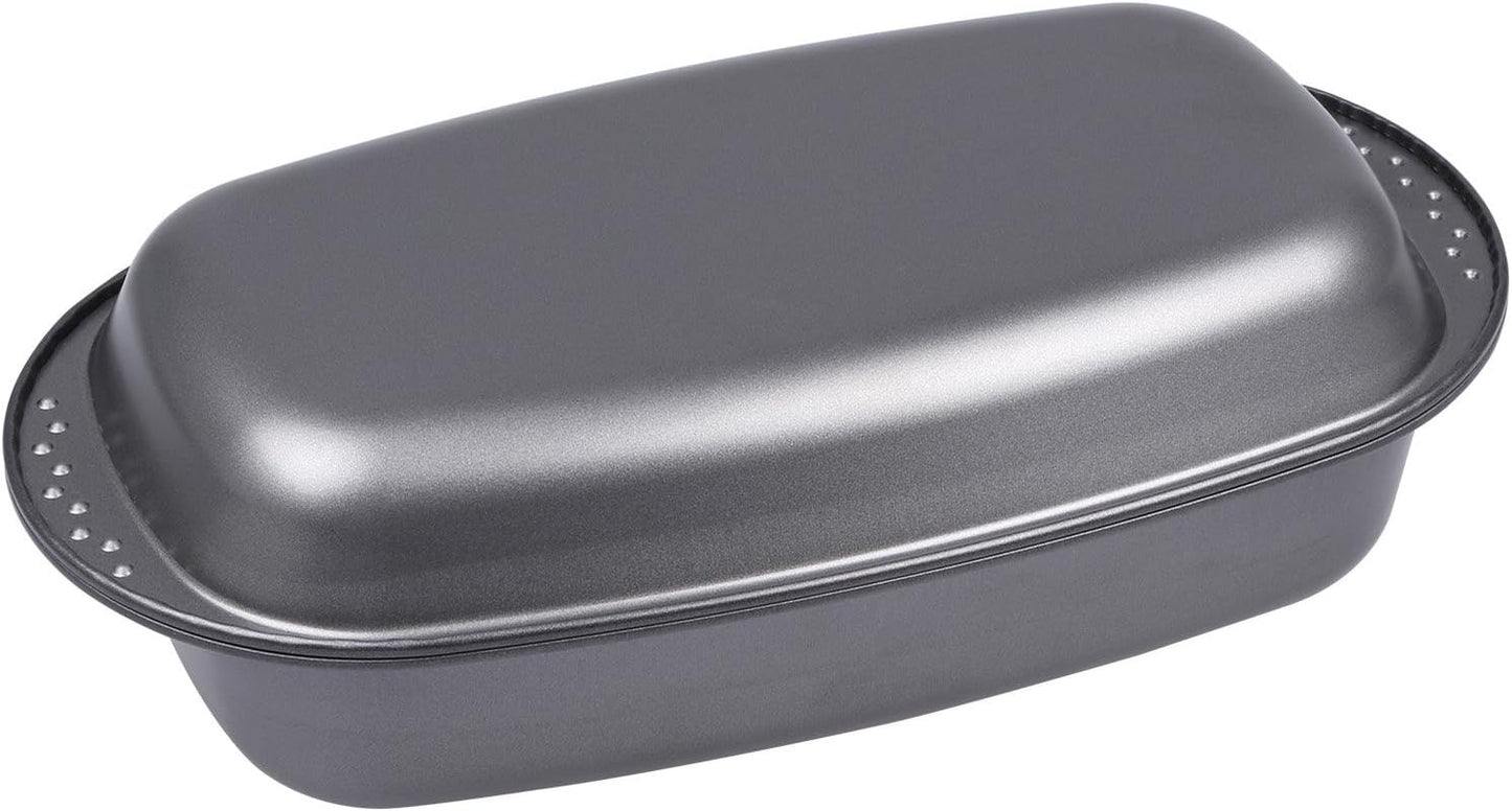 Chg 9942-04 Bratenform Mit Deckel, Antihaftbeschichte, Antracit-Metallic, 37 X 20 X 7 Cm Formy a plechy na pečení Naty Shop