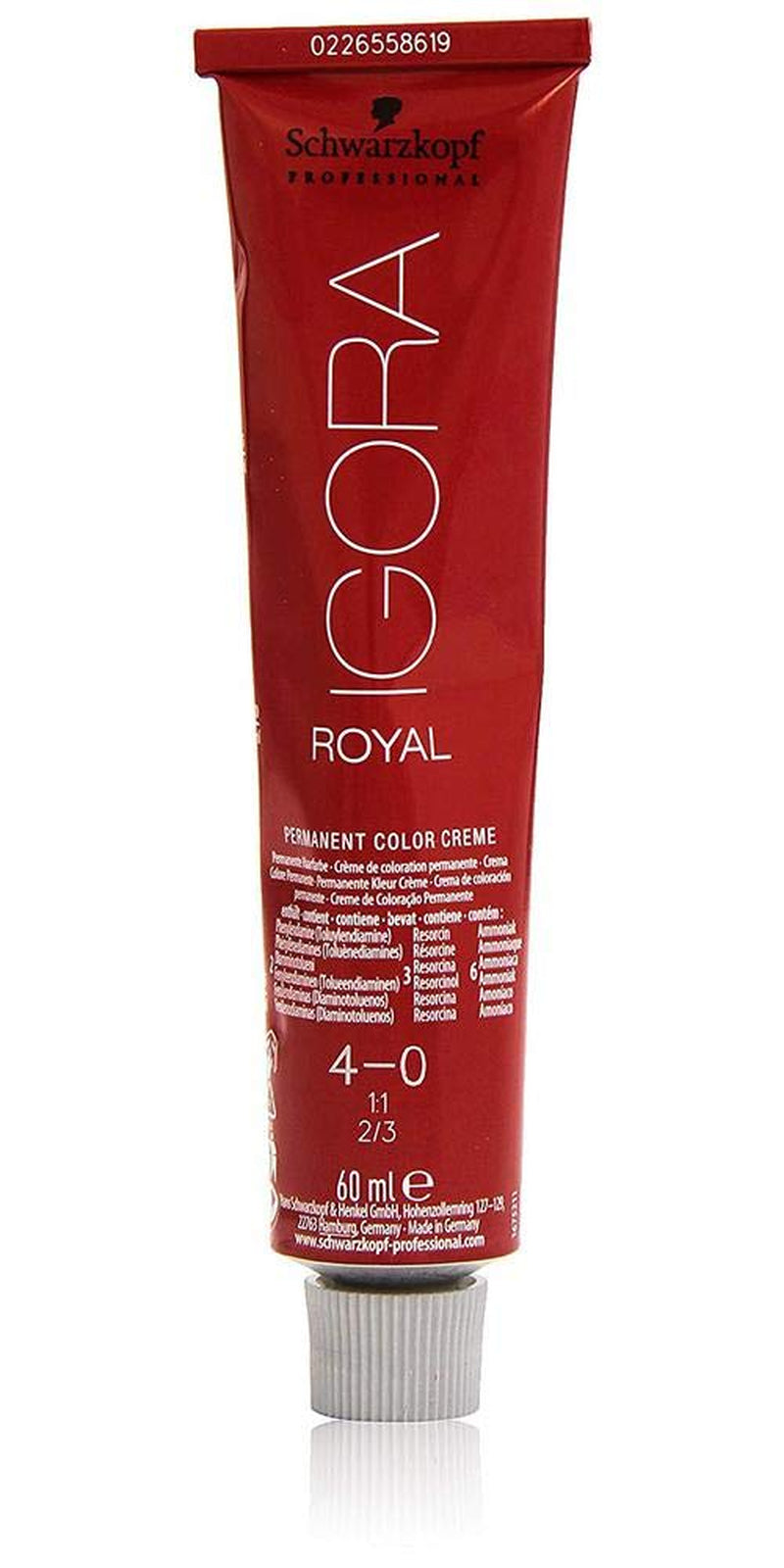 Schwarzkopf IGORA Royal Premium Barva na vlasy 4-0 středně hnědá, 1 balení (1 x 60 g) Barva na vlasy Naty Shop