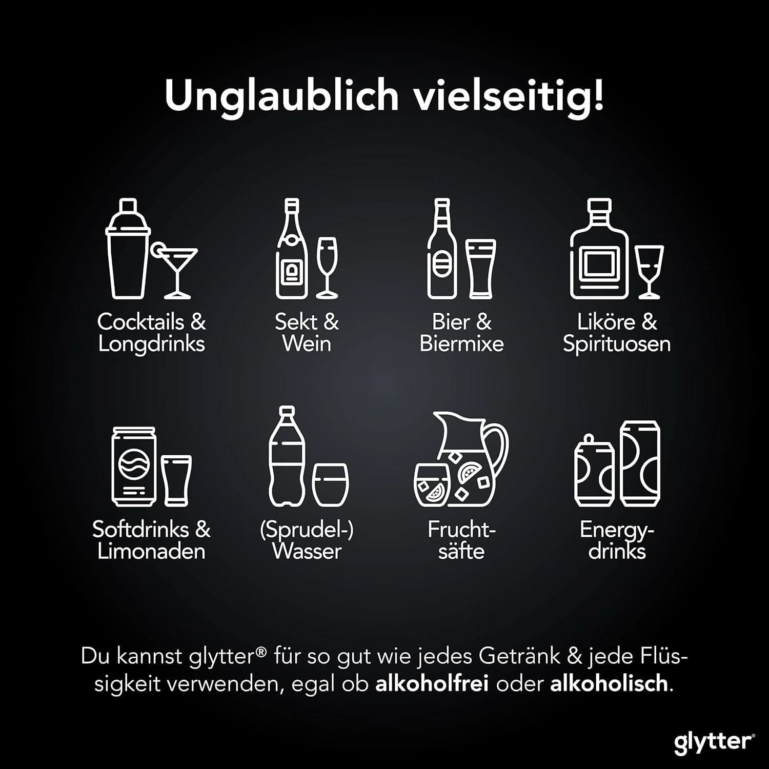 Glytter, Jedlé třpytky na nápoje a tekutiny, 10 gramů Glitter Naty Shop