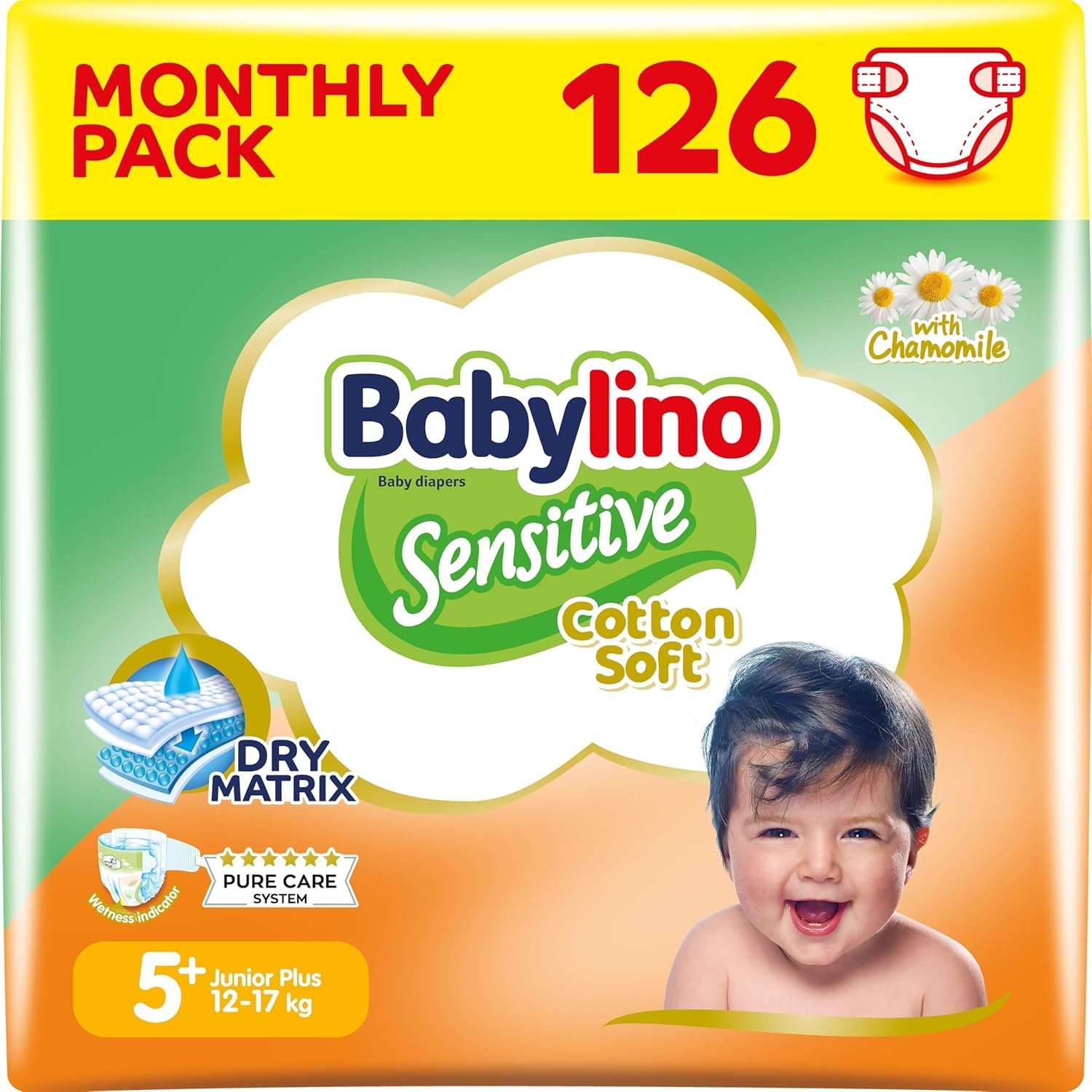 Pleny pro citlivá miminka, velikost 7, extra velké plus (+15 kg), 14 kusů
